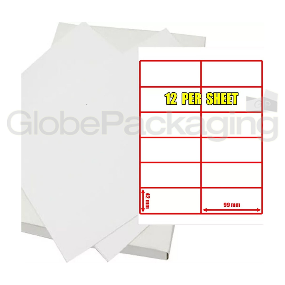 2000 Sheets Of Printer Address Labels 12 Per Sheet Page